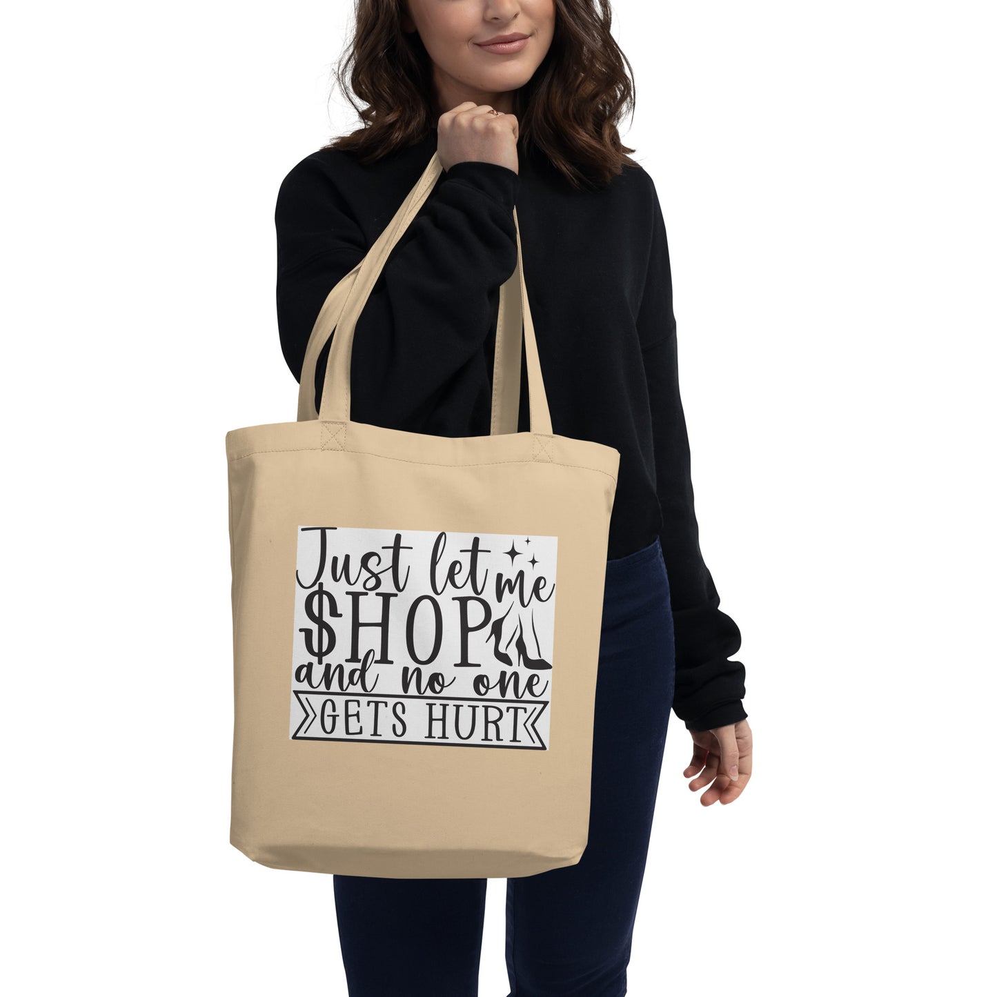 Just Let Me Shop Eco Grocery Shopping Tote Bag