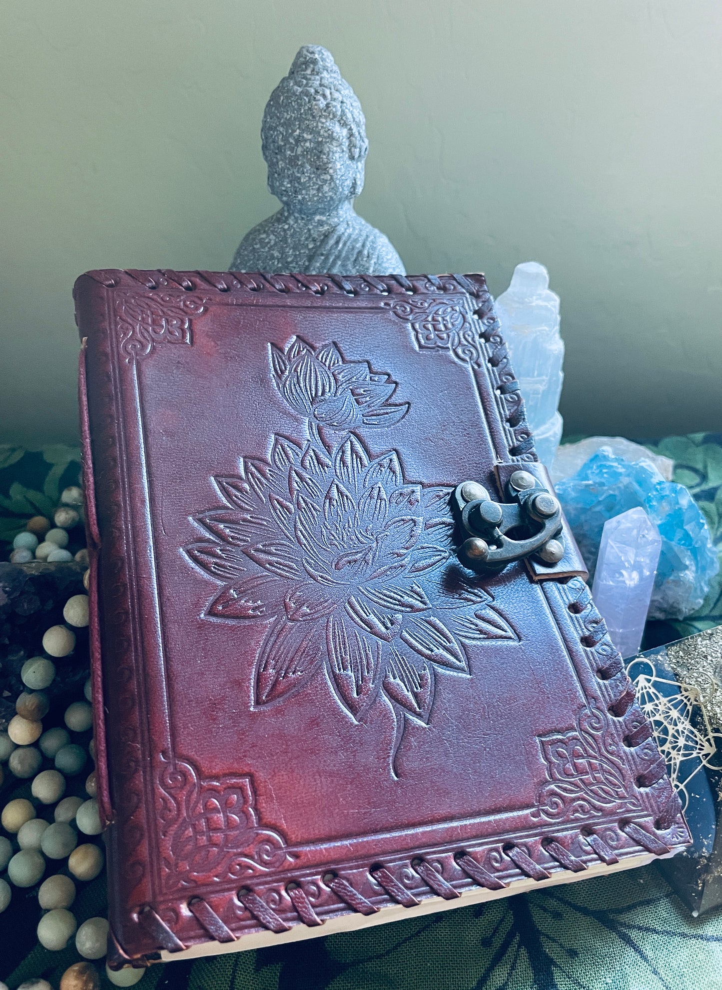 Leather Intention Manifestation Journal Notebook- Various