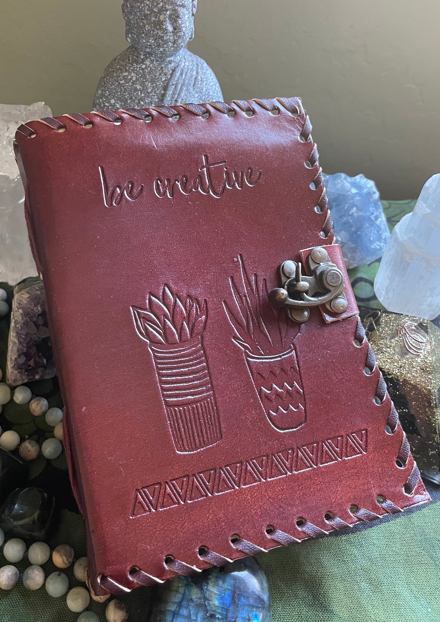 Leather Intention Manifestation Journal Notebook- Various