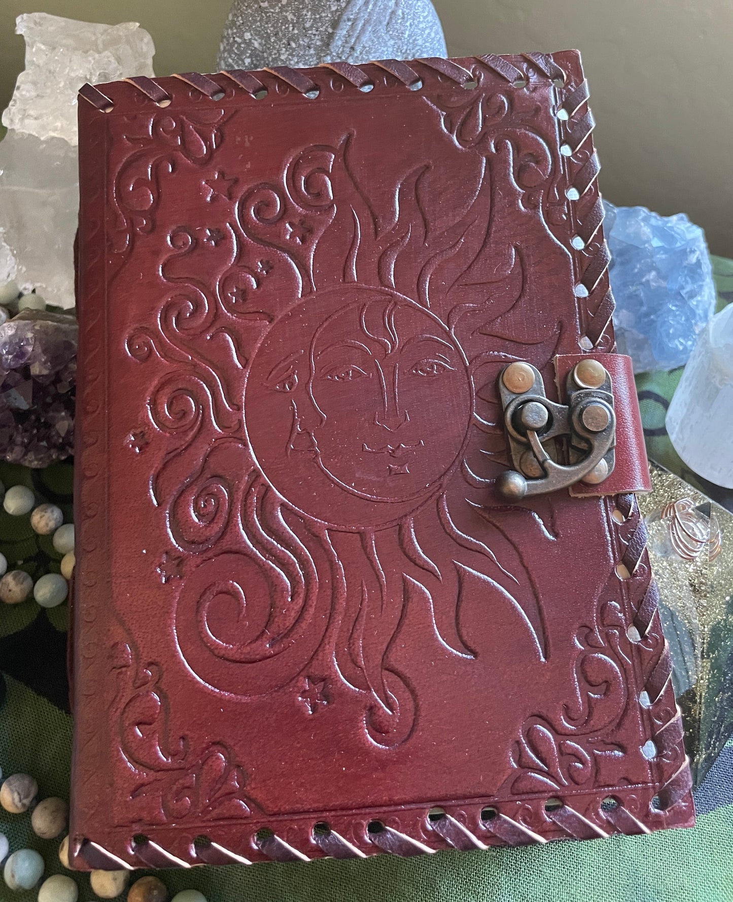 Leather Intention Manifestation Journal Notebook- Various